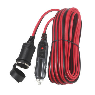 Cordón de extensión del encendedor de cigarrillos de 3 pies 6 pies 12 pies hombre a mujer para cargar automóviles
