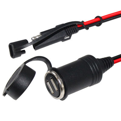 Cable de batería solar de baja tensión, enchufe para encendedor de cigarros y cable de extensión de carga SAE