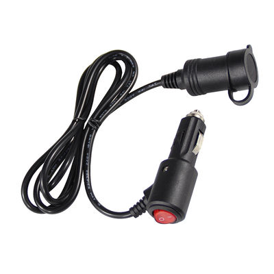 Cargador de encendedor de cigarrillos para automóviles con interruptor y conector de macho a hembra