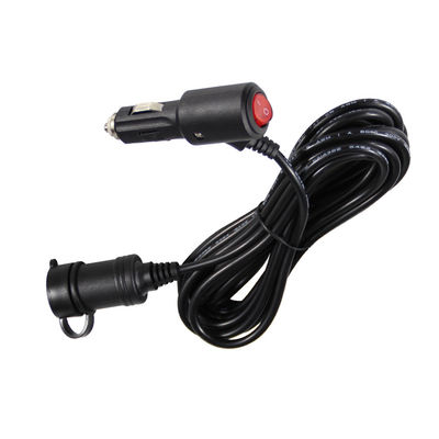 Cargador de encendedor de cigarrillos para automóviles con interruptor y conector de macho a hembra