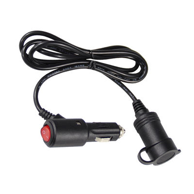 Cargador de encendedor de cigarrillos para automóviles con interruptor y conector de macho a hembra