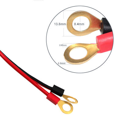 10A 2 pin SAE cargador para Eyelet Terminal Cable de energía solar de 2 pies de baja tensión