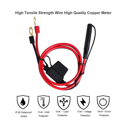 10A 2 pin SAE cargador para Eyelet Terminal Cable de energía solar de 2 pies de baja tensión
