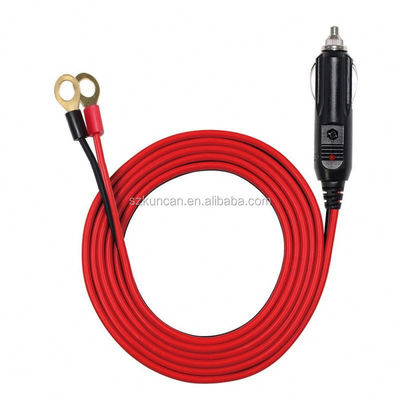 1M Spt-2 12V 24V Cable de energía solar Automóvil encendedor de cigarrillos Adaptador masculino para 2 terminales de anillo