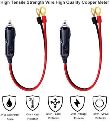 12V 24V encendedor de cigarrillos para anillo terminal adaptador de cable SPT-2 16AWG