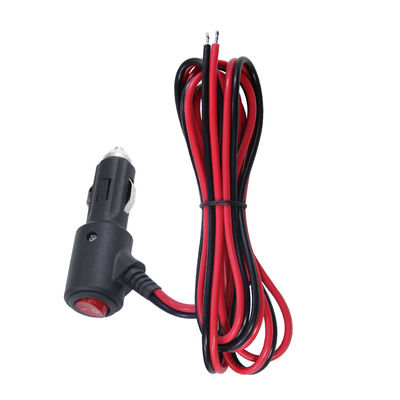 ON OFF Interruptor de ángulo encendedor de cigarrillos macho enchufe cargador de automóviles cable de energía solar 18AWG 16AWG