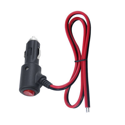 ON OFF Interruptor de ángulo encendedor de cigarrillos macho enchufe cargador de automóviles cable de energía solar 18AWG 16AWG