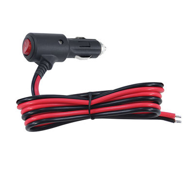ON OFF Interruptor de ángulo encendedor de cigarrillos macho enchufe cargador de automóviles cable de energía solar 18AWG 16AWG