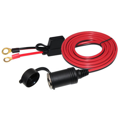 Conector de encendedor de cigarrillos femenino a O Ring Terminal Cable de extensión de la batería