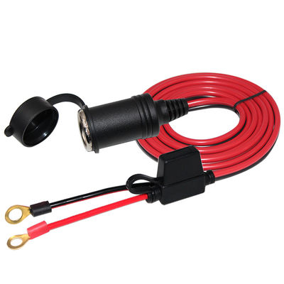 Conector de encendedor de cigarrillos femenino a O Ring Terminal Cable de extensión de la batería