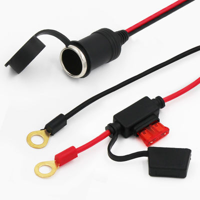 Conector de encendedor de cigarrillos femenino a O Ring Terminal Cable de extensión de la batería