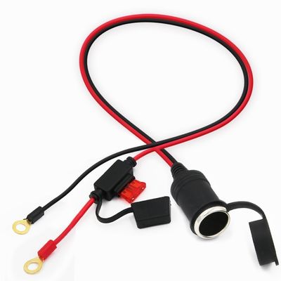 Conector de encendedor de cigarrillos femenino a O Ring Terminal Cable de extensión de la batería
