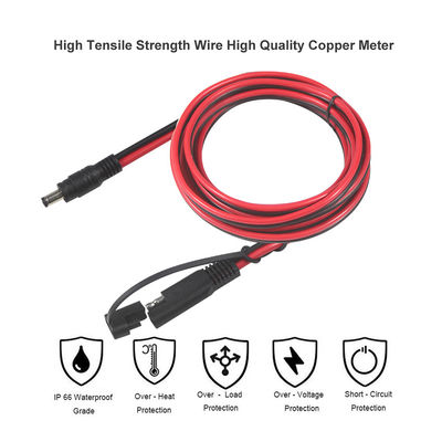 SAE a DC 5521 Adaptador coaxial Cable de energía solar de 10 pies de liberación rápida Desconectar