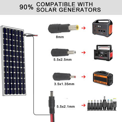 SAE a DC 5521 Adaptador coaxial Cable de energía solar de 10 pies de liberación rápida Desconectar