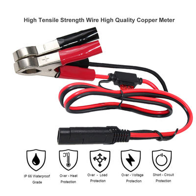1.5m 5A Clips de cocodrilo fundido para el cable de batería DC SAE