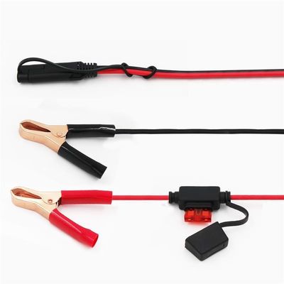 SAE a los clips de cocodrilo Cable de energía solar 2Pin conector 1,5 pies de longitud