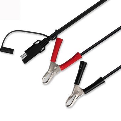 SAE a los clips de cocodrilo Cable de energía solar 2Pin conector 1,5 pies de longitud