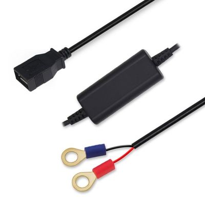 Convertidor de corriente continua a corriente continua Cables de energía solar de 12V a 5V 3A con cargador de automóvil USB
