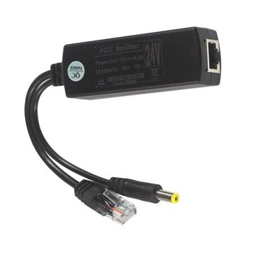 Inyector de POE a prueba de agua Splitter 100Mbps Seguridad 12W Y Splitter Adaptador Poe