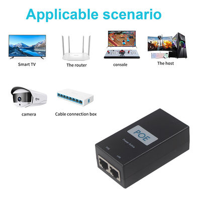 10/100/1000Mbps 12V 24V 48V inyector de Poe pasivo Ip cámara Poe inyector