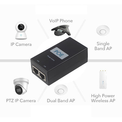 110V-240V 50-60Hz 24V 1A POE Adaptador de inyector para seguridad CCTV cámara IP