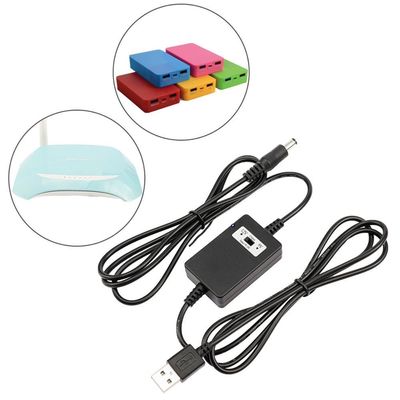 2A Corriente de salida 1,5m USB A macho a DC5521 Convertidor 12V CC a 5V/9V/12V Cable ascendente