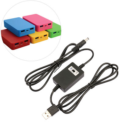 Conversor de voltaje Boost Buck DC 5V a 12V 2A Cable de potencia para módem Wifi para automóviles