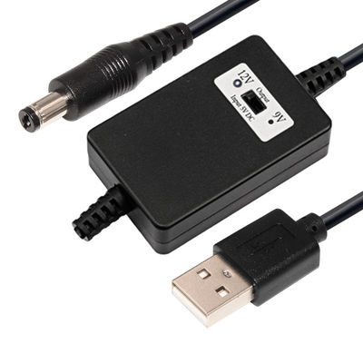 5V a 9V 12V DC Boost Converter Cable de refuerzo USB para la carga del vehículo 5.5 * 2.1mm Jack