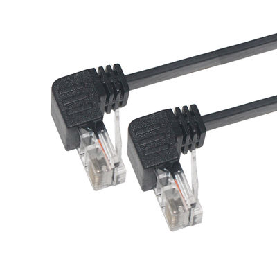 Cat5e/Cat6/Cat7/Cat8 Cable de alta velocidad de LAN RJ45 Cable de parche de 90 grados de 1 a 10 m