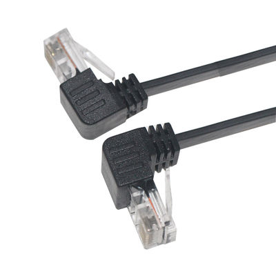 Cat5e/Cat6/Cat7/Cat8 Cable de alta velocidad de LAN RJ45 Cable de parche de 90 grados de 1 a 10 m
