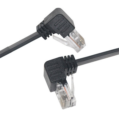 Cat5e/Cat6/Cat7/Cat8 Cable de alta velocidad de LAN RJ45 Cable de parche de 90 grados de 1 a 10 m