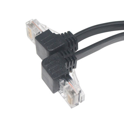 Cat5e/Cat6/Cat7/Cat8 Cable de alta velocidad de LAN RJ45 Cable de parche de 90 grados de 1 a 10 m