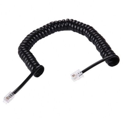 Personalización Rj9 Cable de teléfono en espiral 5 pies Rj11 Cable de teléfono