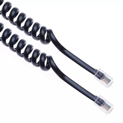12FT cable de módem telefónico cable telefónico en espiral 24AWG-28AWG