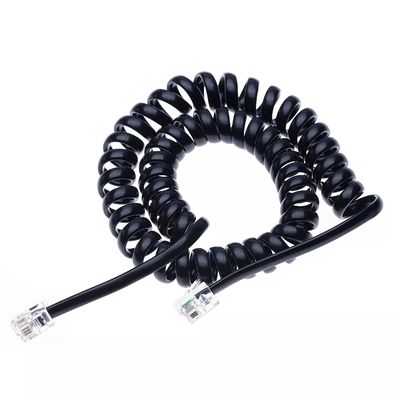 12FT cable de módem telefónico cable telefónico en espiral 24AWG-28AWG
