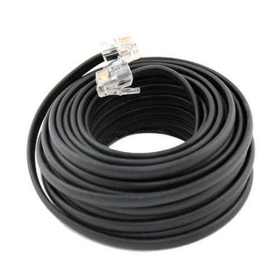 25 pies RJ11 4P4C 4P2C Cable de cable de extensión telefónica Durable