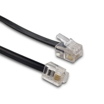 25 pies RJ11 4P4C 4P2C Cable de cable de extensión telefónica Durable
