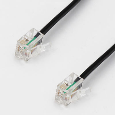 25 pies RJ11 4P4C 4P2C Cable de cable de extensión telefónica Durable