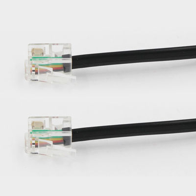 25 pies RJ11 4P4C 4P2C Cable de cable de extensión telefónica Durable
