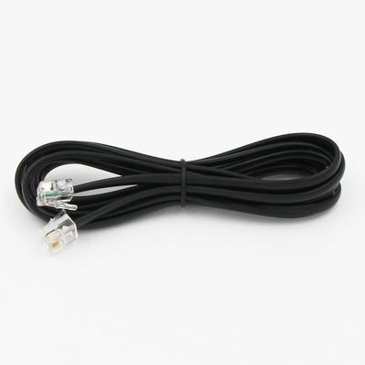 25 pies RJ11 4P4C 4P2C Cable de cable de extensión telefónica Durable