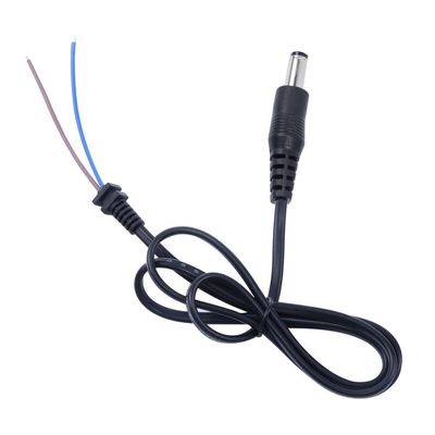 Conector DC5521 de enchufe para cable de cable de alimentación de extremo abierto con conductor de cobre
