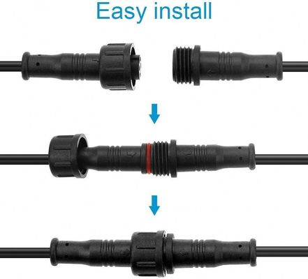 4pin 5pin 6pin rectas de conector de conexión masculina M8 conector a prueba de agua 60cm IP65 IP66