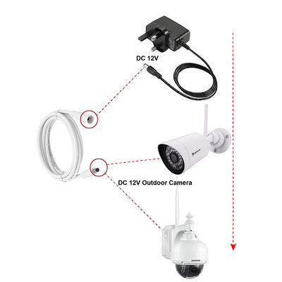 Cable de alimentación de corriente continua masculino a femenino personalizable con conector de toma de corriente