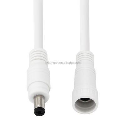 Cable de alimentación de corriente continua masculino a femenino personalizable con conector de toma de corriente