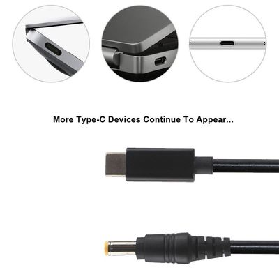 20V 15V 9V 5V PD Cable de carga USB Tipo C 3.1 Hombre a DC Hombre 5521 5525mm Conector