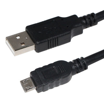 Cable de datos Micro-USB negro para cámara y MP3 1m 1.5m Protección de trenzas