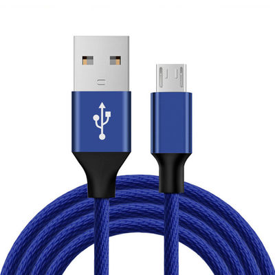 Original Negro Micro USB Cable de datos de 6 pies de largo de nylon trenzado para teléfono móvil MP3