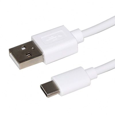 Cable de carga rápida de tipo C de protección por papel de aluminio 1m/3m Blanco/Nego