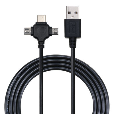 0.5m USB 2.0 de carga rápida Cable de datos USB 3 en 1 Cable de carga USB