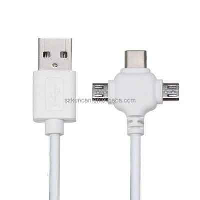 0.5m USB 2.0 de carga rápida Cable de datos USB 3 en 1 Cable de carga USB
